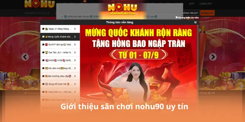 Giới thiệu sân chơi nohu90 uy tín